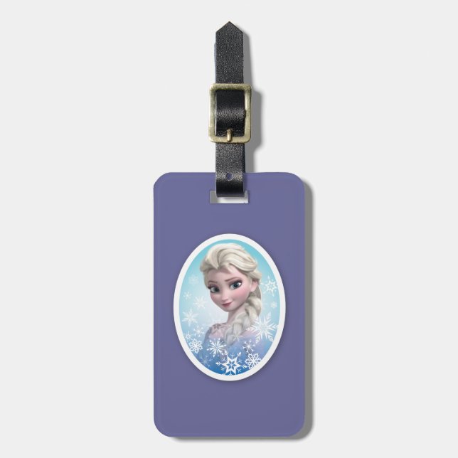 Elsa | Snowflake Frame Luggage Tag (Front Vertical)