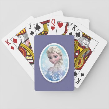 Elsa | Snowflake Frame Playing Cards by frozen at Zazzle