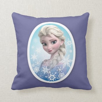 Elsa | Snowflake Frame Throw Pillow by frozen at Zazzle