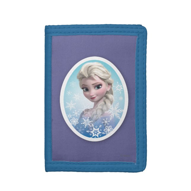 Elsa | Snowflake Frame Tri-fold Wallet (Front Vertical)