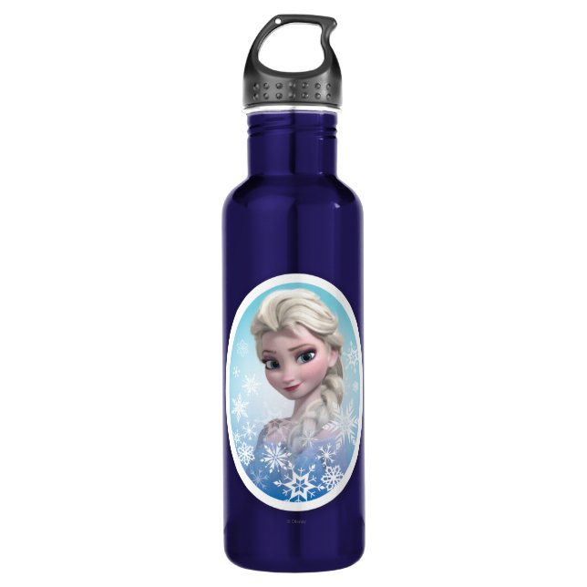 Elsa | Snowflake Frame Water Bottle (Front)