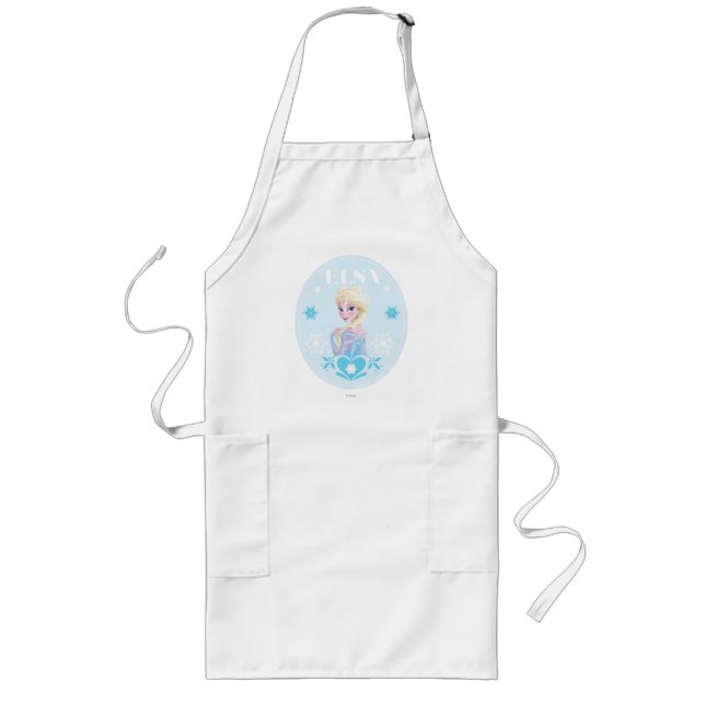 Elsa | Snowflakes Long Apron (Front)