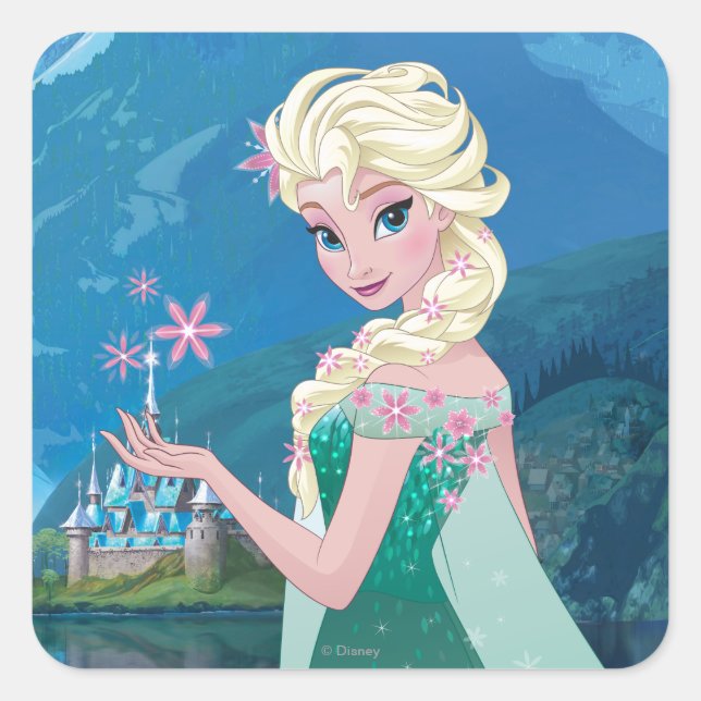 Elsa | Summer Wish Square Sticker (Front)