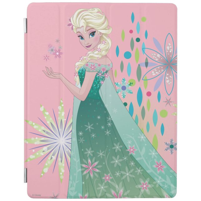 Elsa | Summer Wish with Flowers iPad Smart Cover (Front)