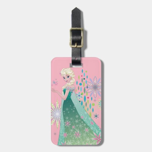 Elsa  Summer Wish with Flowers Luggage Tag