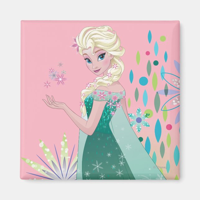 Elsa | Summer Wish with Flowers Magnet (Front)