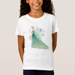 Elsa Summer Wish with Flowers T-Shirt