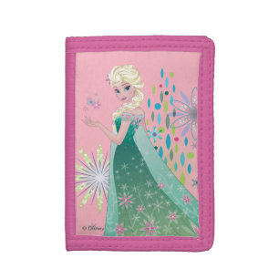 Elsa Summer Wish with Flowers Tri-fold Wallet