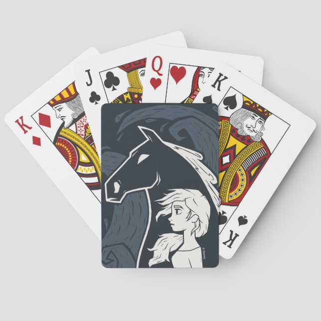 Elsa & The Nokk Woodcut Graphic Playing Cards (Back)