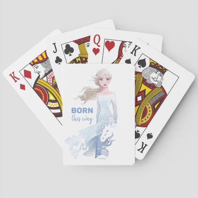 Elsa Watercolor Illustration Playing Cards (Back)