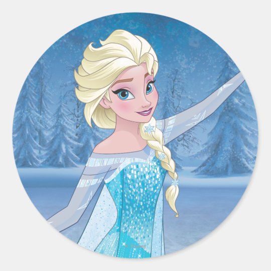 Elsa Winter Magic Classic Round Sticker