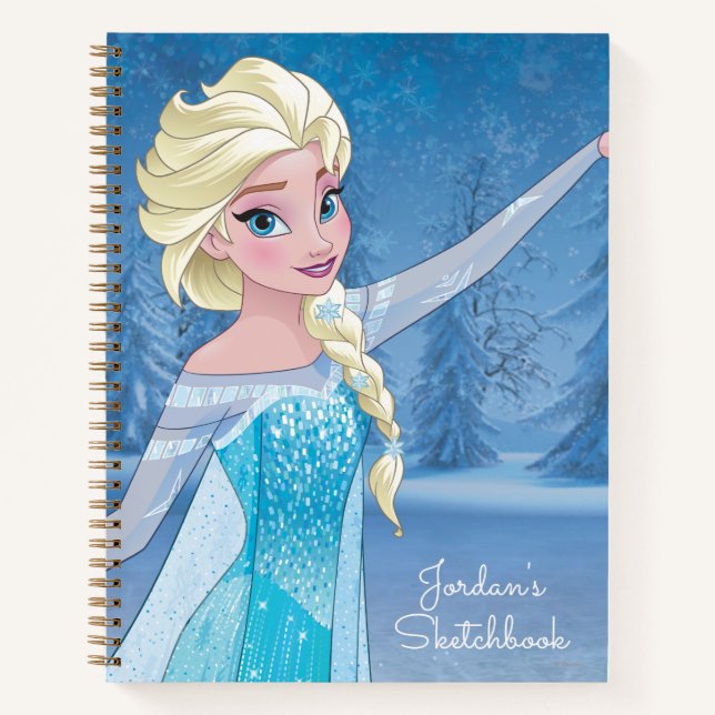 Elsa | Winter Magic - Personalized Sketch Notebook (Front)