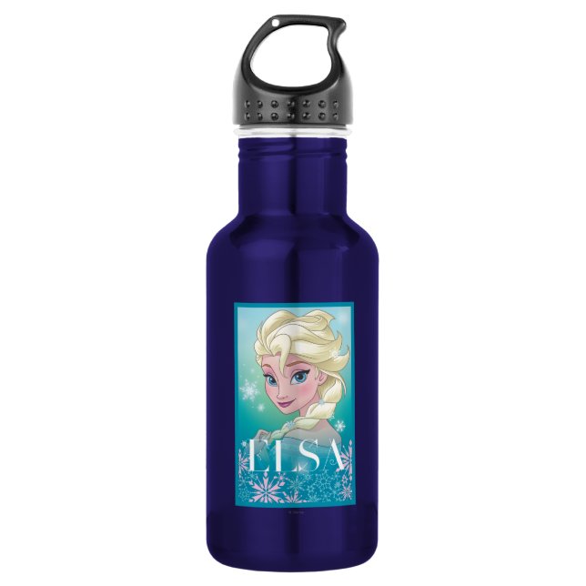 Elsa | Winter Portrait Water Bottle (Front)
