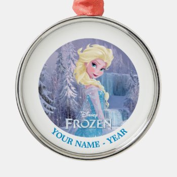 Elsa | With Frozen Logo Add Your Name Metal Ornament by frozen at Zazzle