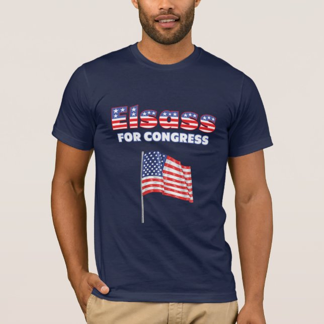 Elsass for Congress Patriotic American Flag T-Shirt (Front)