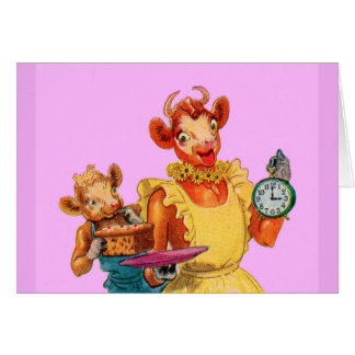 Elsie the Cow and daughter Beulah - It's Cake Time