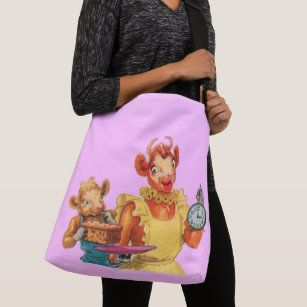 Elsie the Cow and daughter Beulah - It's Cake Time Crossbody Bag