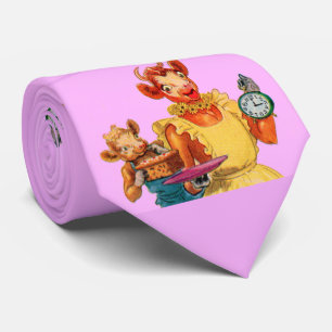 Elsie the Cow and daughter Beulah - It's Cake Time Neck Tie