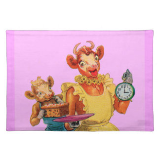 Elsie the Cow and daughter Beulah - It's Cake Time Placemat