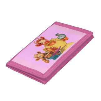Elsie the Cow and daughter Beulah - It's Cake Time Trifold Wallet