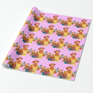 Elsie the Cow and daughter Beulah - It's Cake Time Wrapping Paper