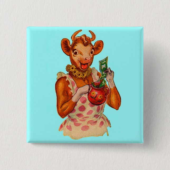 Elsie the Cow, money manager Button (Front)