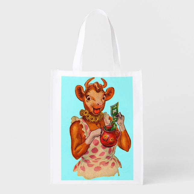 Elsie the Cow, money manager Grocery Bag (Front)