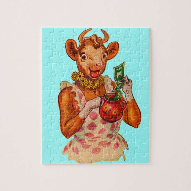 Elsie the Cow, money manager Jigsaw Puzzle (Vertical)