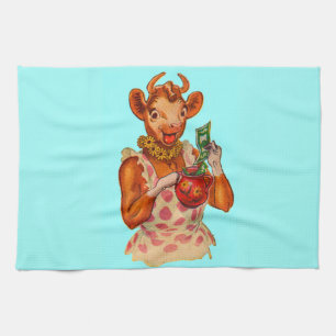 Elsie the Cow, money manager Kitchen Towel