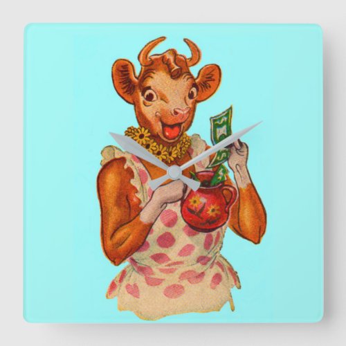 Elsie the Cow money manager Square Wall Clock