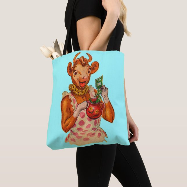 Elsie the Cow, money manager Tote Bag (Close Up)