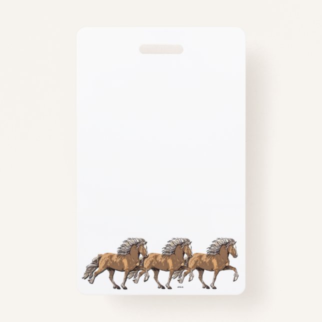 Elska Icelandic Horse in Tolt Badge (Front)