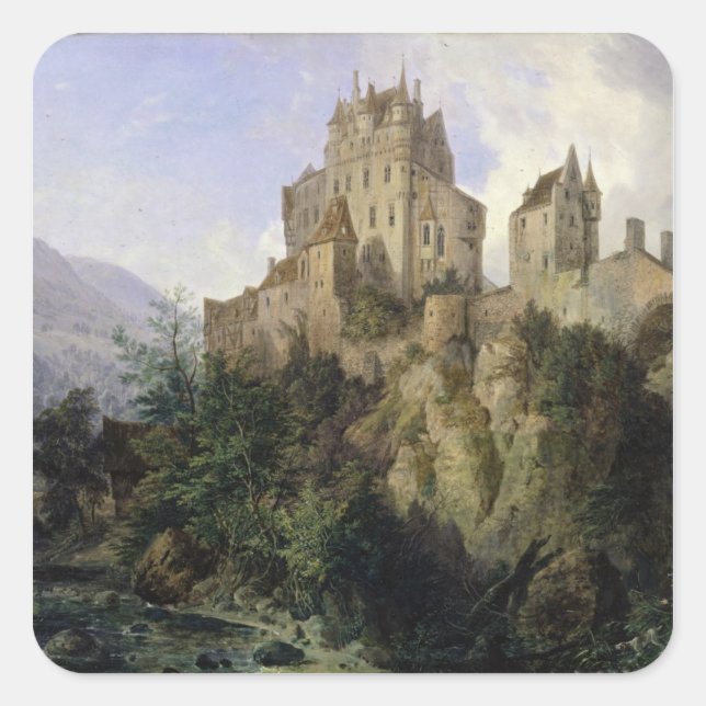 Eltz Castle Square Sticker (Front)