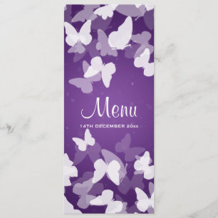 Elusive Butterflies Purple Wedding Menu