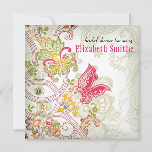 Elusive Butterfly Bridal Shower Invitation