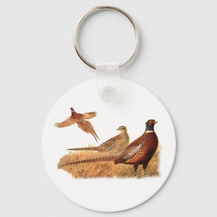 Elusive Pheasant Bird Hunting Keychain