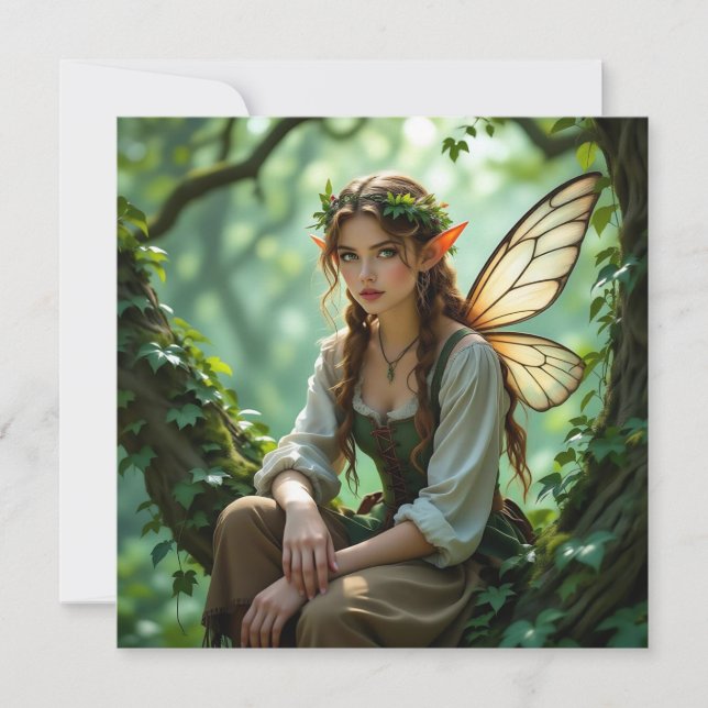  Elven Fairy Magical Enchanted Forest Card (Front)