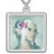 Elven Fantasy Art Silver Necklace
