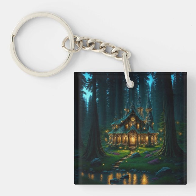 Elven Glade Castle Keychain (Front)