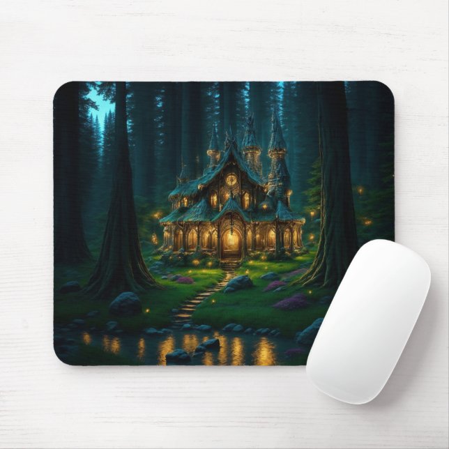Elven Glade Castle Mouse Pad (With Mouse)