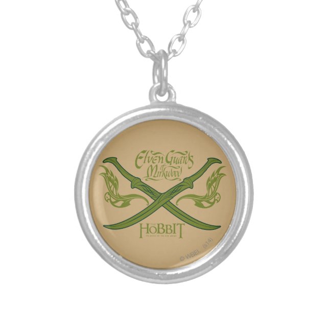 Elven Guards of Mirkwood Movie Icon Silver Plated Necklace (Front)