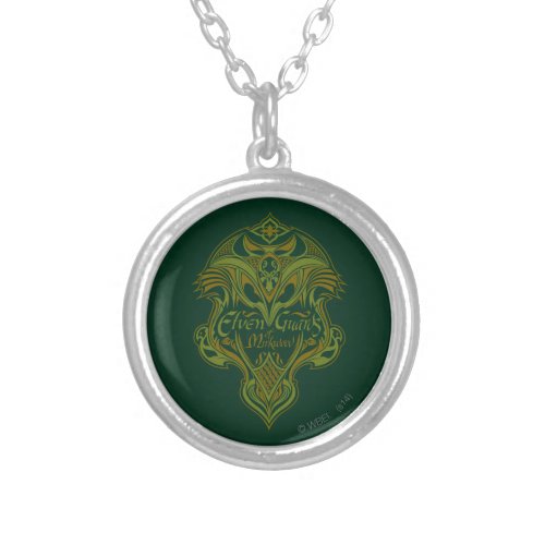 Elven Guards of Mirkwood Shield Icon Silver Plated Necklace