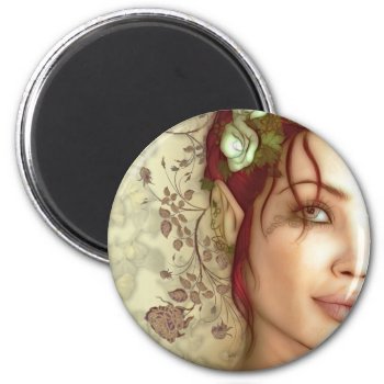 Elven Princess Fantasy Art Magnet by EarthMagickGifts at Zazzle