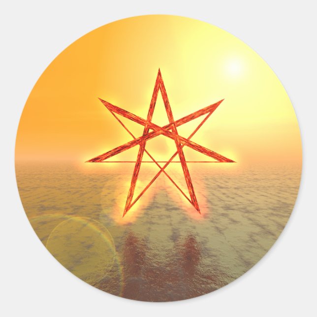 Elven Star 01 Classic Round Sticker (Front)