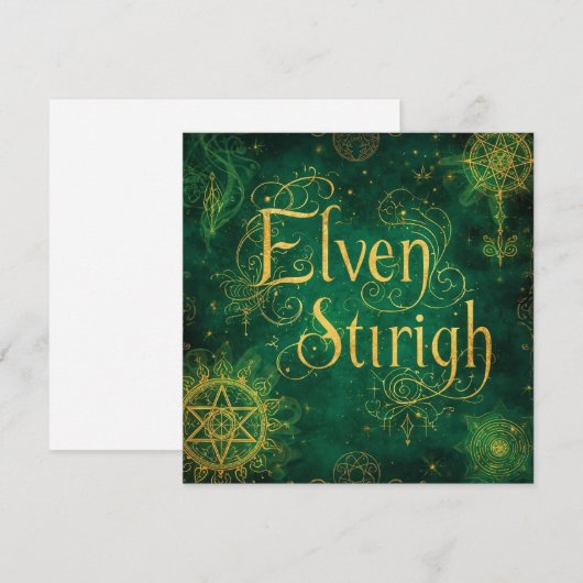 Elven Stirigh – Sigils in Green (Front/Back)
