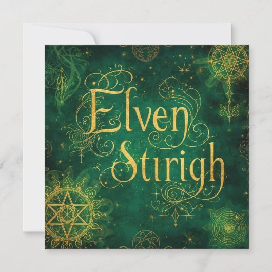Elven Stirigh – Sigils in Green (Front)
