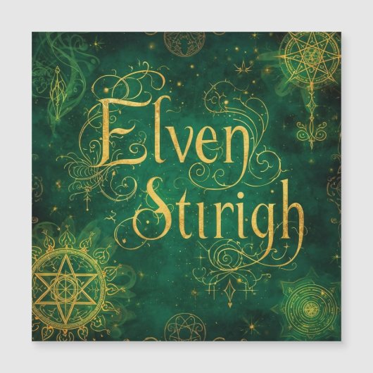 Elven Stirigh – Sigils in Green (Front)