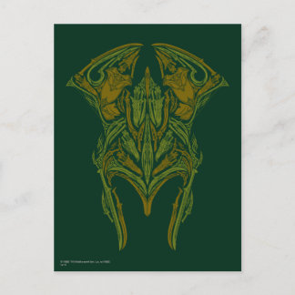 Elven Weapons Helmet Icon Postcard