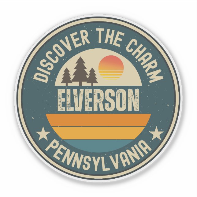 Elverson, Pennsylvania Sticker (Front)