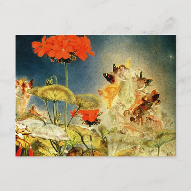 "Elves and Fairies, A Midsummer Night’s Dream" Postcard (Front)